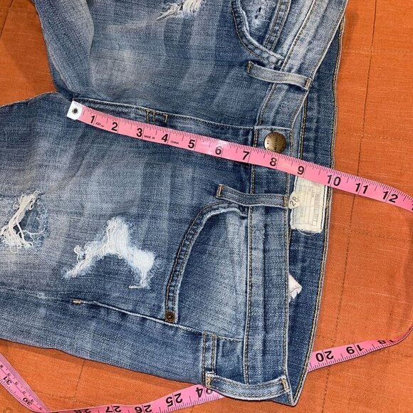Current/Elliott The Stiletto Shredded Skinny Jeans Size 28 Blue Denim Womens - Picture 9 of 10